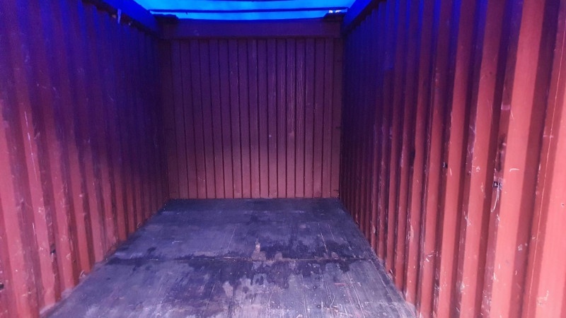 inside a open-top container