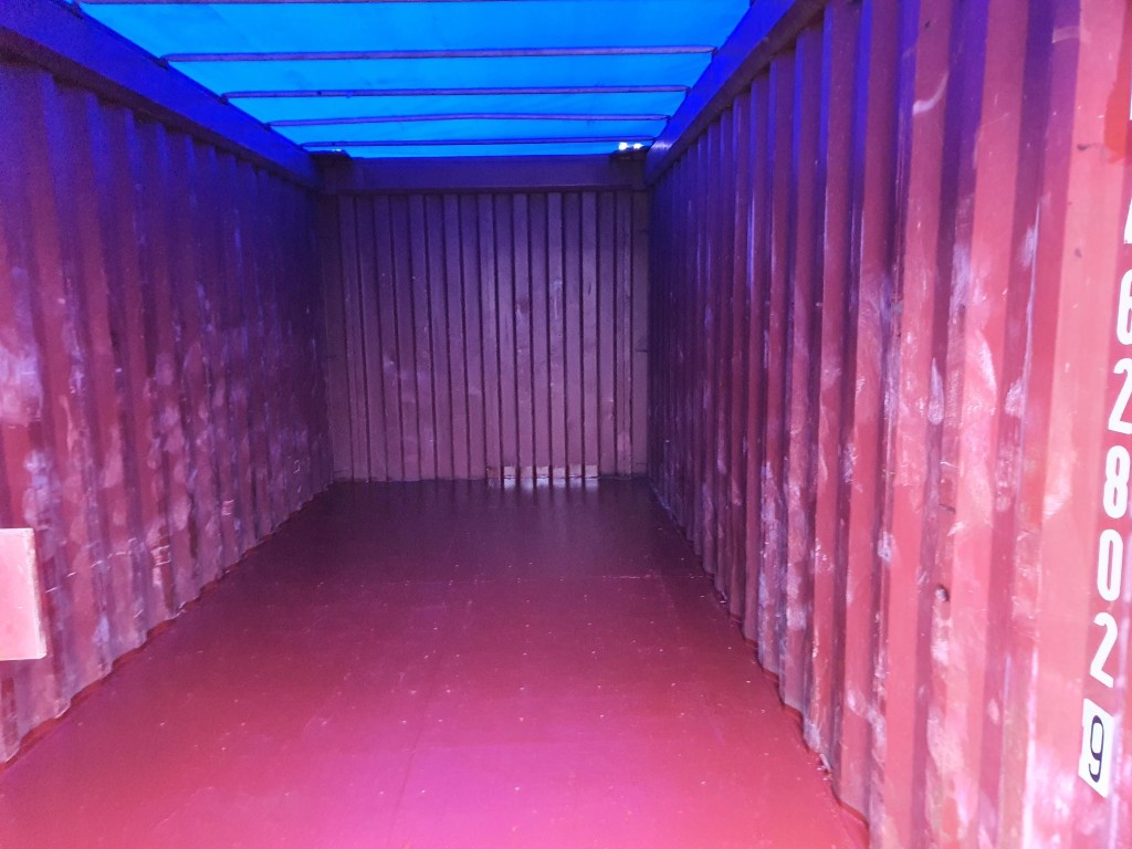 inside open top container
