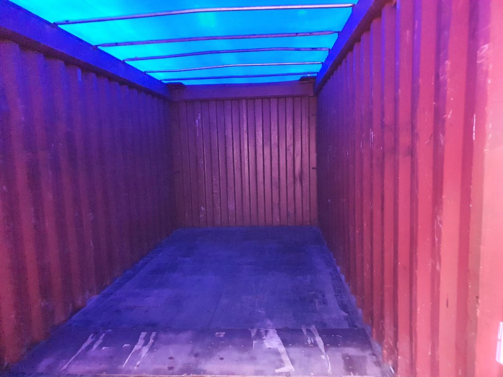 inside open top container